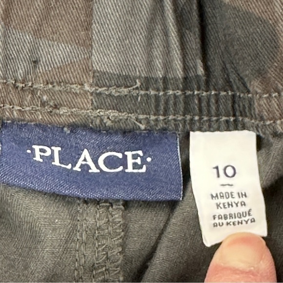 Childrens Place Cargo Pants Boys Size 10 Gray Camo - Picture 2 of 10